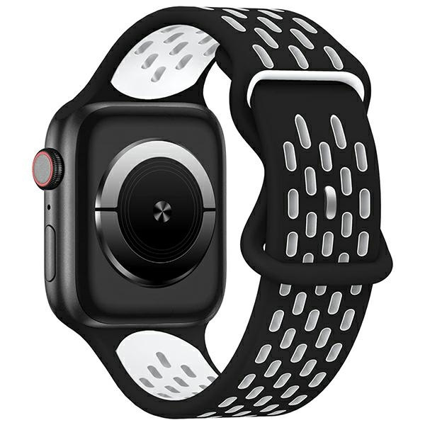 Beline pasek Apple Watch New SportSilicone 42/44/45/49mm czarno-biały black/white box