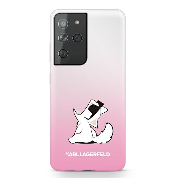Etui KARL LAGERFELD Samsung Galaxy S21 Ultra Choupette Fun Różowy Hardcase