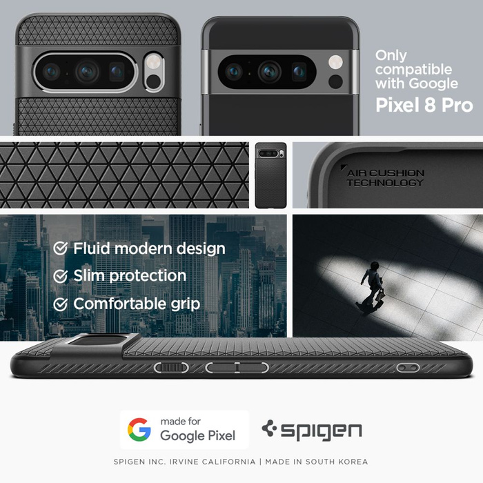 Etui Spigen Liquid Air Google Pixel 8 Pro Matte Black Case