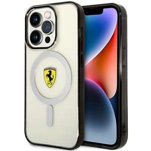 Etui Ferrari FEHMP14XURKT iPhone 14 Pro Max 6.7" przezroczysty/transparent hardcase Outline Magsafe Case