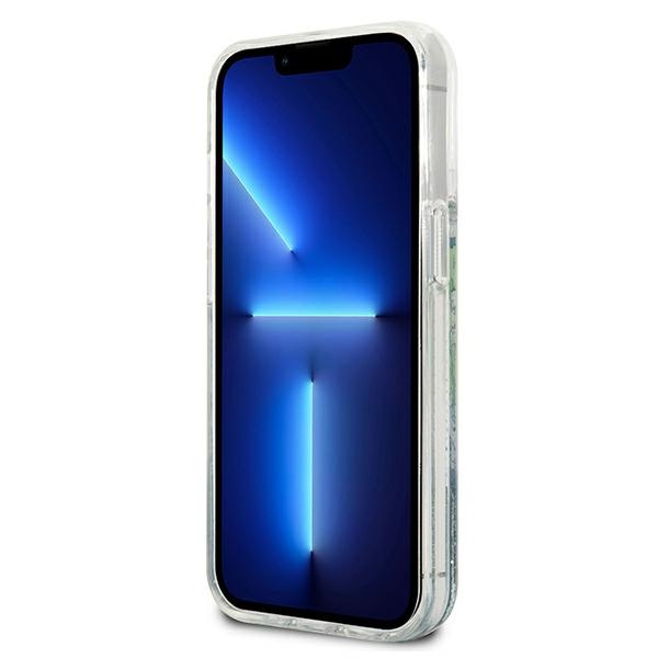 Etui GUESS Apple iPhone 13 13 Pro Flower Liquid Glitter Zielony Hardcase