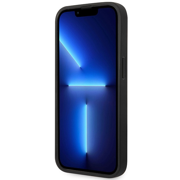 Etui BMW iPhone 14 Pro 6,1" czarny/black Leather Seats Pattern MagSafe