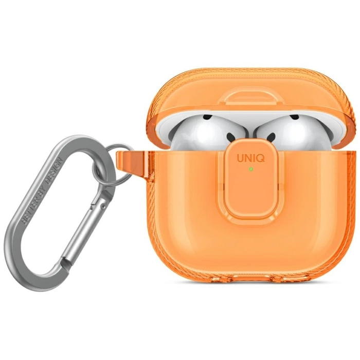 Etui UNIQ AirPods 4 Glase Pro Lock Case Pomarańczowy