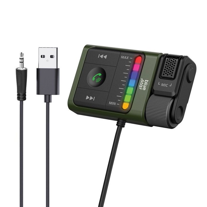 BLUE STAR transmiter FM bluetooth Equalizer BT64 czarny