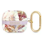 Etui GUESS Apple AirPods 3 Cover Flower Strap Collection Fioletowy Case