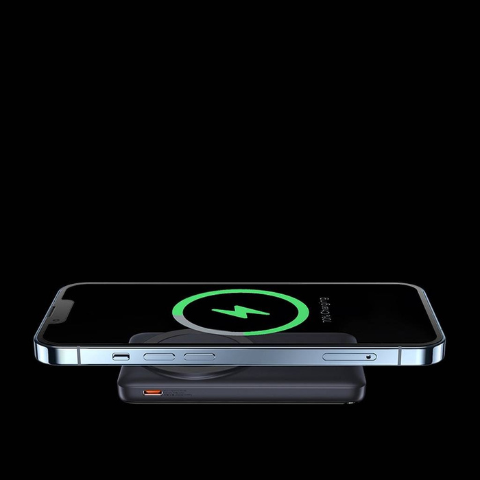 Baseus Magnetic Bracket powerbank z bezprzewodowym ładowaniem MagSafe 10000mAh 20W Overseas Edition biały (PPCX000202) z Kablem USB-C 0,5m