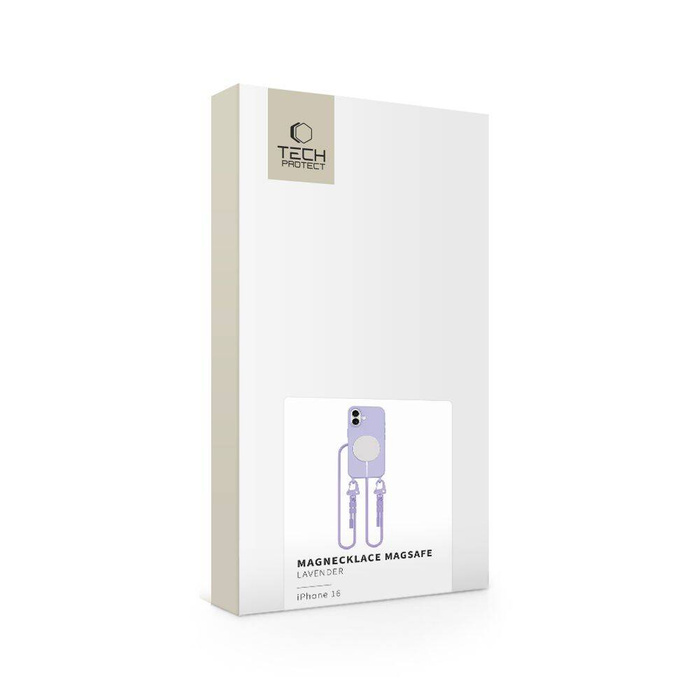 Etui Tech-protect Magnecklace Magsafe iPhone 16 Lavender