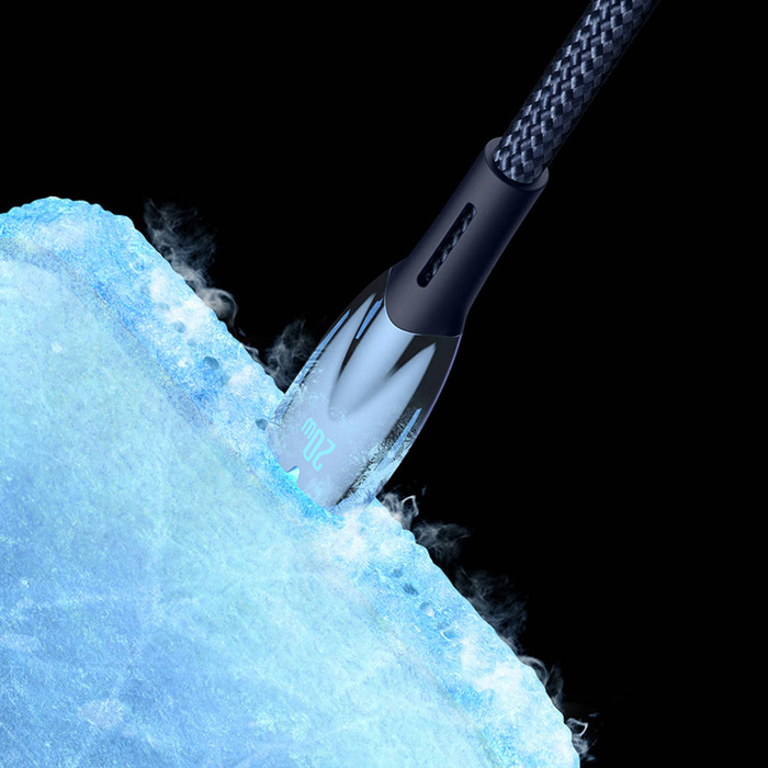 Baseus Glimmer Series kabel z szybkim ładowaniem USB-C 480Mb/s PD 100W 2m biały