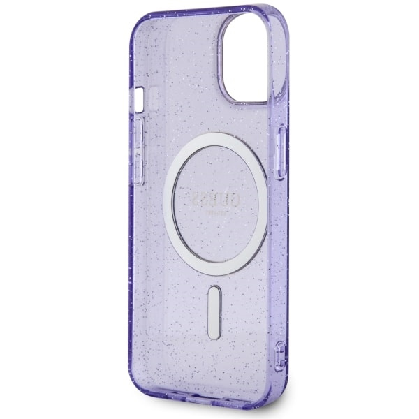 Etui Guess GUHMP14SHCMCGU iPhone 14 6.1" purpurowy/purple hardcase Glitter Gold MagSafe Case