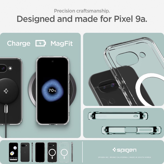 ETUI SPIGEN GOOGLE PIXEL 9A ULTRA HYBRID MAG MAGSAFE CLEAR/WHITE