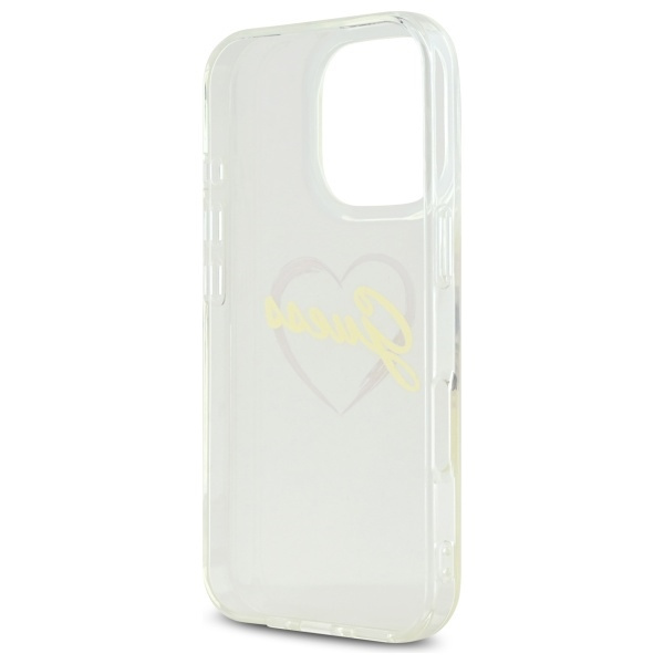 Etui Guess iPhone 16 Pro Max 6.9" przeźroczysty/transparent hardcase IML Heart