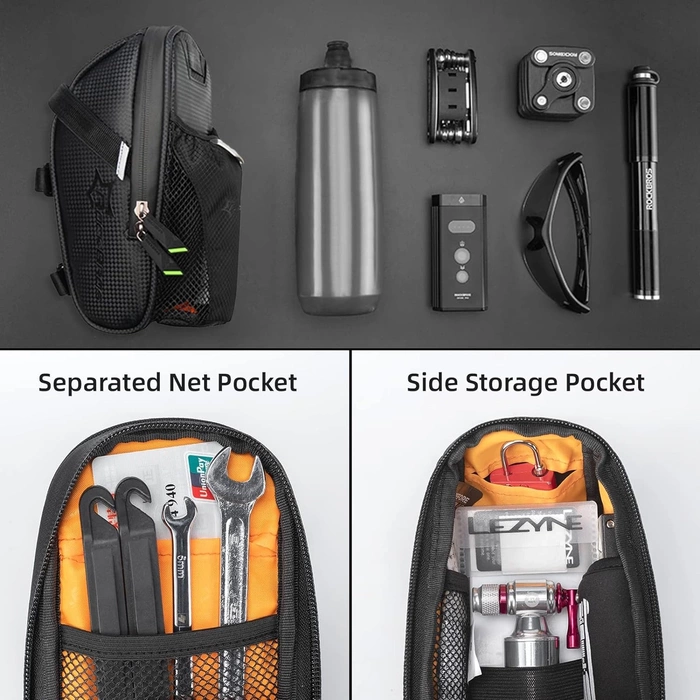 Sakwa rowerowa Rockbros C7-1 wodoodporna z montażem pod siodełko 1.5l - czarna