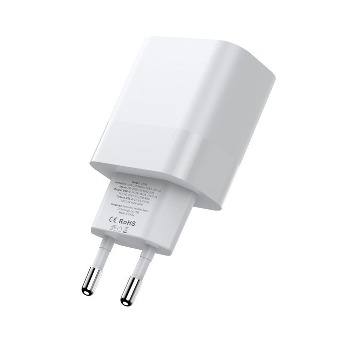 ŁADOWARKA TECH-PROTECT C20W 2-PORT NETWORK CHARGER PD20W WHITE