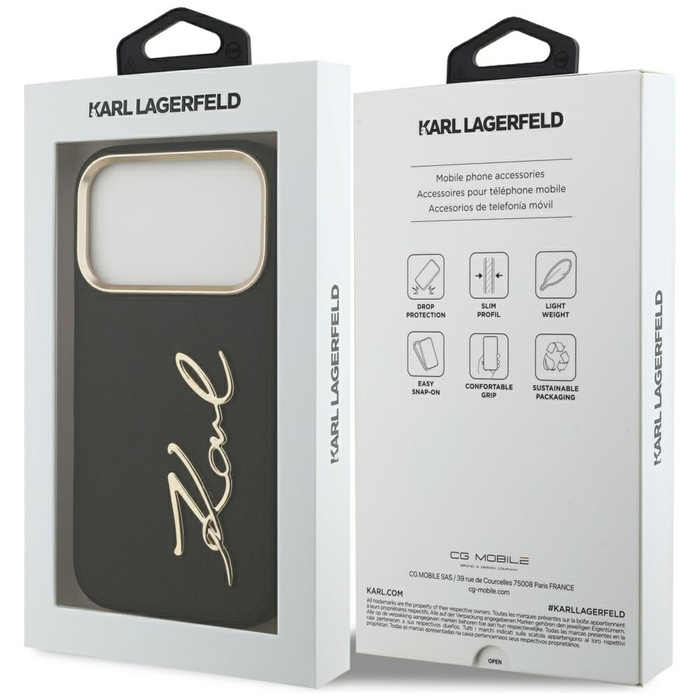 Etui Karl Lagerfeld Karl Script Logo do  iPhone 17 Pro czarny
