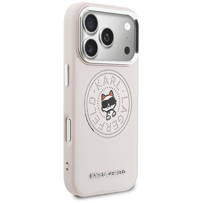 Etui Karl Lagerfeld Point & Choupette    Sketch MagSafe do iPhone 17 Pro różowy
