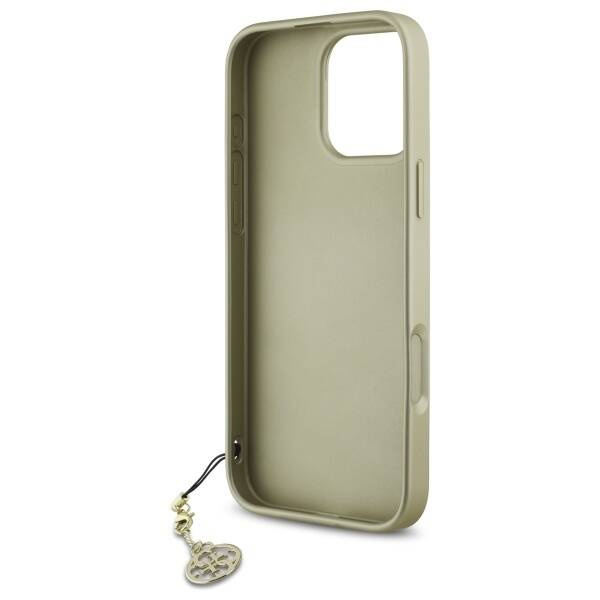Etui Guess iPhone 16 Pro brązowy/brown hardcase 4G Charms Collection