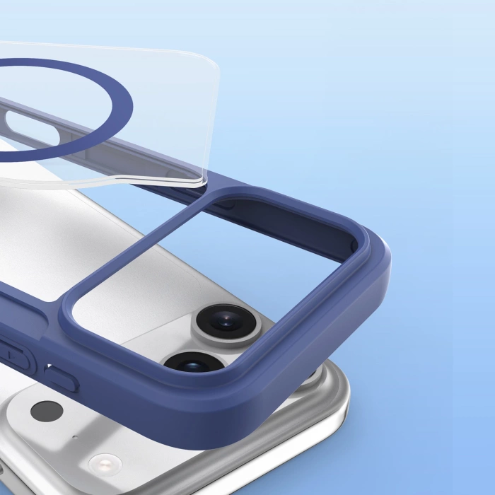 Etui Dux Ducis Skin X Pro na iPhone 17 Pro z portfelem, kompatybilne z MagSafe – niebieskie