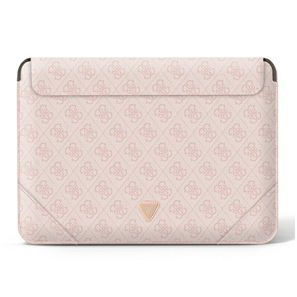 Torba GUESS Laptop 13 14 Sleeve 4G Uptown Triangle Logo Różowy