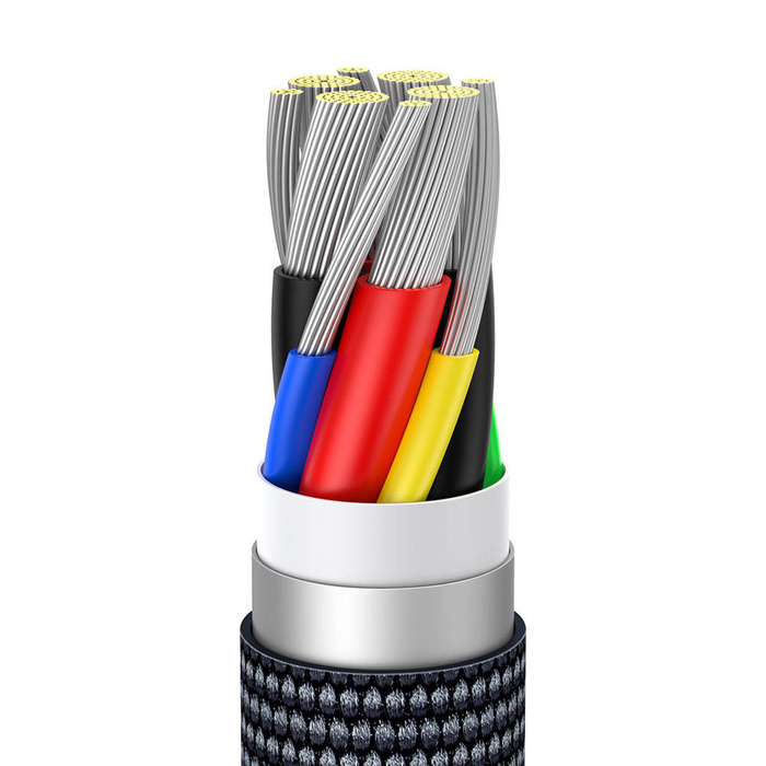 Baseus Crystal Shine Series kabel przewód USB do szybkiego ładowania i transferu danych USB Typ C - USB Typ C 100W 1,2m czarny (CAJY000601)