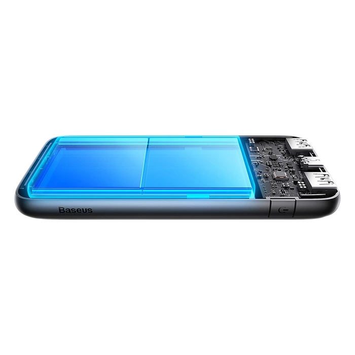 Powerbank Baseus Bipow Pro 10000mAh 20W fioletowy z kablem USB Typu A - USB Typu C 3A 0.3m (PPBD040205)