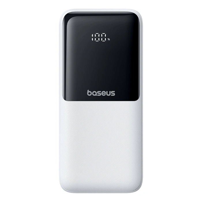 Powerbank Baseus Lipow 20000mAh 22,5W z dwoma wbudowanymi kablami z dodatkowym kablem Baseus Simple USB-A - USB-C 3A 20cm - biały
