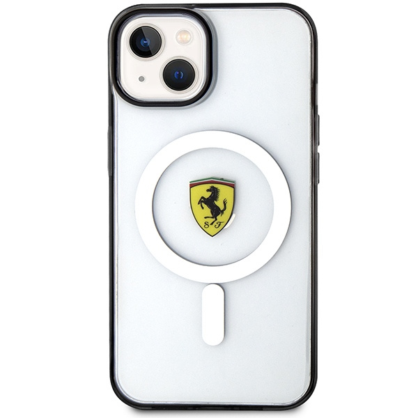 Etui Ferrari FEHMP14MURKT iPhone 14 Plus 6,7" przezroczysty/transparent hardcase Outline Magsafe Case
