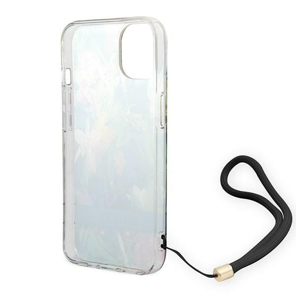 Etui GUESS Apple iPhone 14 Flower Strap Niebieski Hardcase