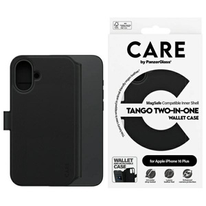 Etui CARE by PanzerGlass Feature Tango   2in1 Wallet iPhone 16 Plus 6.7" MagSafe czarny/black 1331