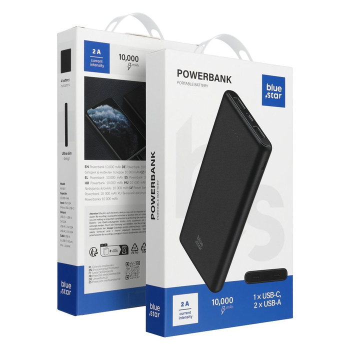 Powerbank Blue Star W1061 2A 10000 mAh czarny