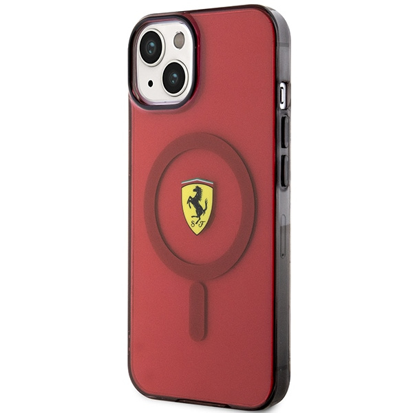 Etui Ferrari FEHMP14SURKR iPhone 14 6,1" czerwony/red hardcase Translucent Magsafe Case