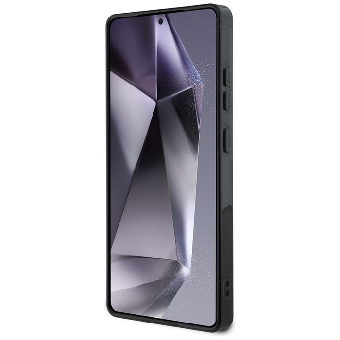 Etui Guess 4G Background Gold             Electroplated Peony Pattern MagSafe do Samsung Galaxy S25 Ultra czarny