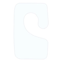 Zawieszka haczyk 35x22 mm prawa z klejem kauczukowym 1000 szt./rolka