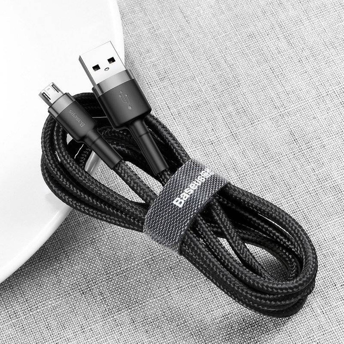 Kabel Micro USB BASEUS Cafule 2A 3m czarno-szary