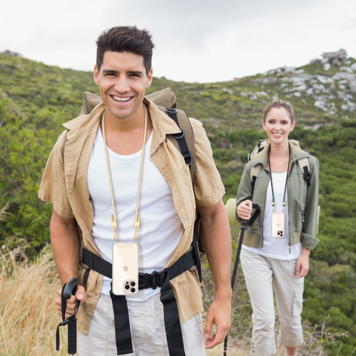 Etui TECH-PROTECT FLEXAIR CHAIN MAGSAFE IPHONE 16 PRO MAX BLACK & TAUPE