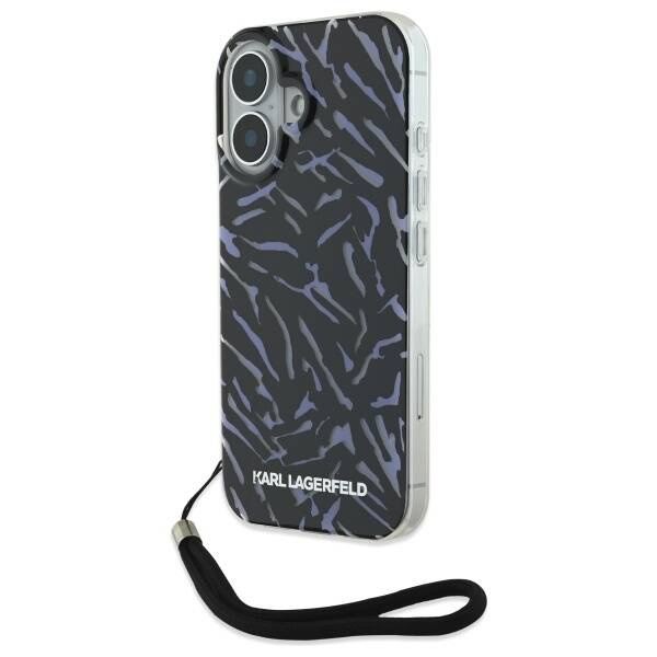 Etui Karl Lagerfeld iPhone 16 Plus 6.7" fioletowy/purple Zebra With Cord