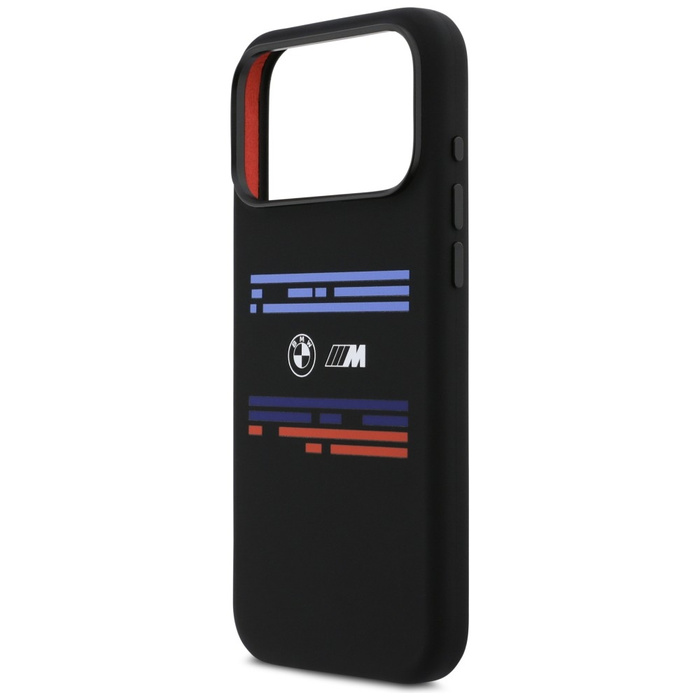 Etui BMW M Silicon Horizontal Line       MagSafe do iPhone 17 Pro Max czarny
