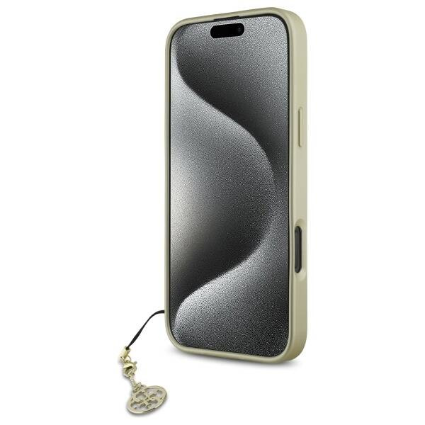 Etui Guess iPhone 16 Pro brązowy/brown hardcase 4G Charms Collection