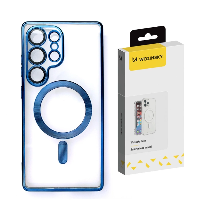 Etui Wozinsky Electroplated Magsafe na Samsung Galaxy S24 FE - niebieskie