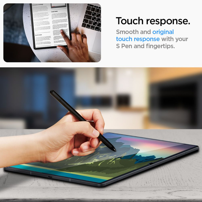 SZKŁO HARTOWANE SPIGEN SAMSUNG GALAXY TAB S10 FE+ PLUS 13.1 X620 / X626B GLAS.TR SLIM CLEAR