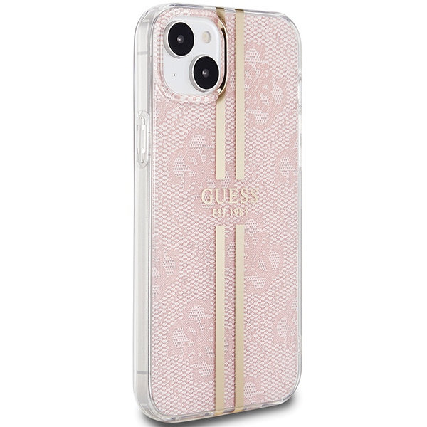 Etui Guess GUHCP15MH4PSEGP iPhone 15 Plus / 14 Plus 6.7" różowy/pink hardcase IML 4G Gold Stripe Case