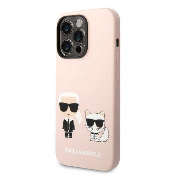 Etui KARL LAGERFELD Apple iPhone 14 Pro Max Silicone Karl & Choupette Magsafe Jasnoróżowy Hardcase