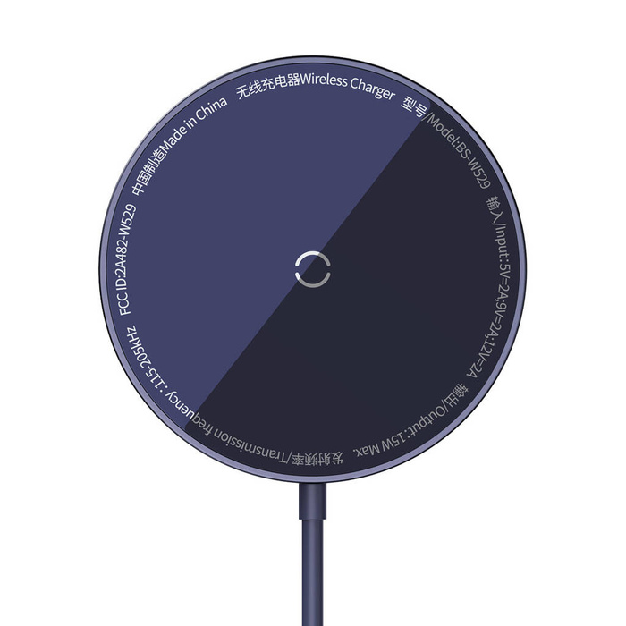 Baseus Simple Mini3 ładowarka magnetyczna MagSafe Qi 15W fioletowa 