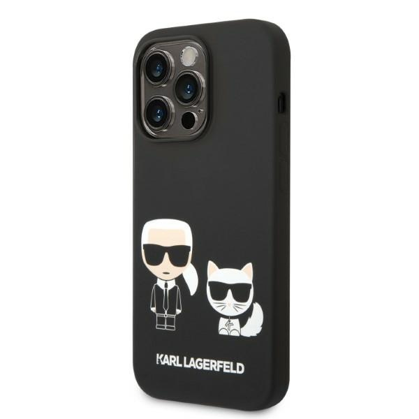 Etui KARL LAGERFELD Apple iPhone 14 Pro Max Liquid Silicone Karl & Choupette Magsafe Czarny Hardcase