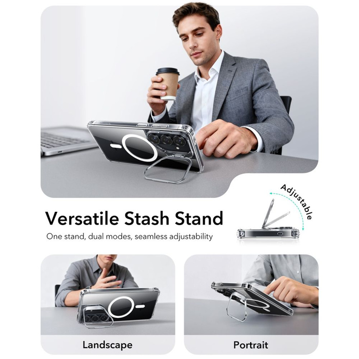 ESR CLASSIC HYBRID KICKSTAND MAGSAFE GALAXY S26 CLEAR