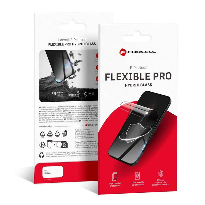 Szkło hybrydowe do iPhone 15 PRO MAX Forcell Flexible 5D czarne