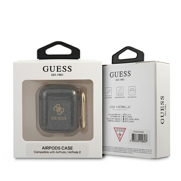 Etui GUESS Apple AirPods Glitter Collection Czarny Case