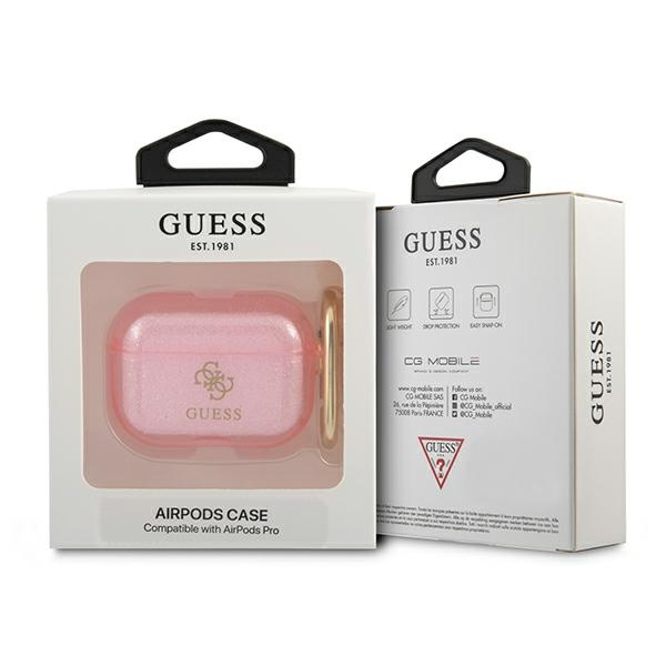 Etui GUESS Apple AirPods Pro Glitter Collection Różowy Case