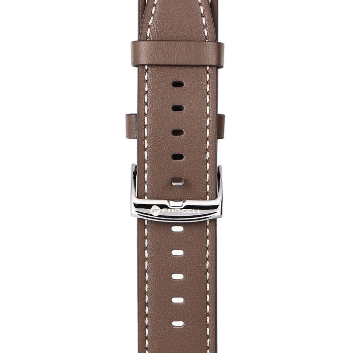 Pasek do Samsung Galaxy Watch Forcell F-Design FS21 dziurki skóra ekologiczna 22 mm brązowy