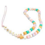 Zawieszka GUESS Phone Strap Heishi Beads Różowy