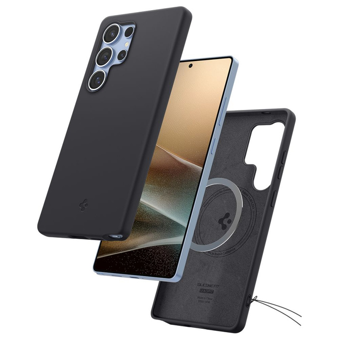 ETUI SPIGEN SILICONE FIT MAG MAGSAFE SAMSUNG GALAXY S25 ULTRA BLACK